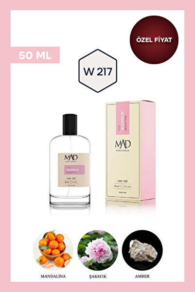 Mad Parfüm Mad W217 Selective 50 ml Kadın Parfüm | Çiçeksi & Fresh Notalar
