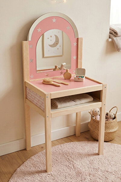 ROZİTOYS Ahşap Çocuklar İçin Makyaj Masası