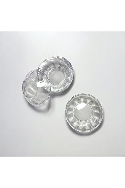 UpHome 6'lı Çay Tabağı Bardak Altlığı Akrilik Kristal