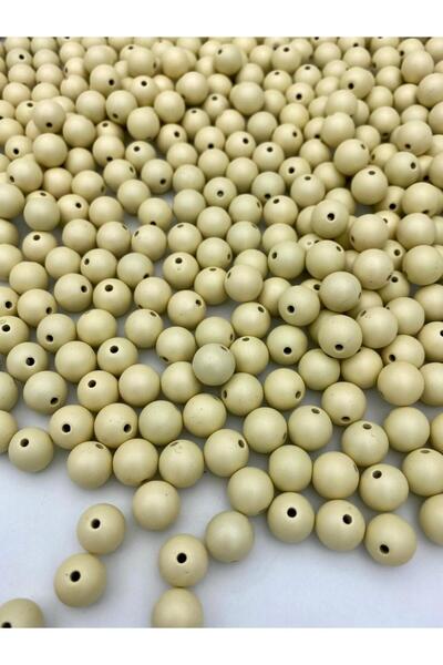 Hedef Bijuteri Mărgele din plastic metalic mat bej 100gr 28 bucăți 12mm