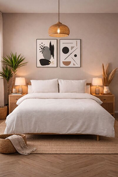 fersuay طقم غطاء لحاف مزدوج من بولدان ناتشورال بيور دوكي مقاس 200×220