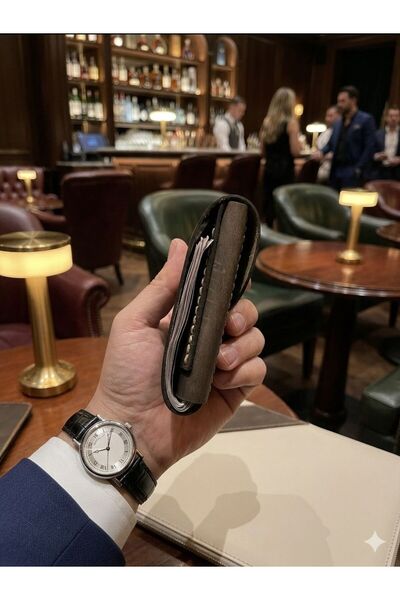 Hamderi Χειροποίητο Μινιμαλιστικό Πορτοφόλι & Θήκη Καρτών από Γνήσιο Δέρμα