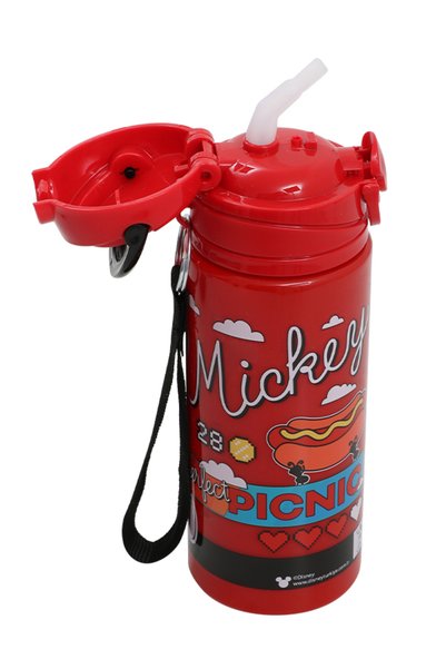 Mickey Mouse ميكي MTR OTTO.45478 5PR زجاجة مياه للأولاد باللون الأحمر