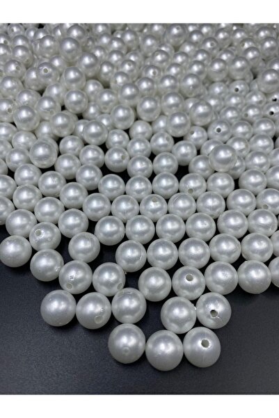 Hedef Bijuteri 14 mm plastične perle bijele boje, perle za izradu torbi i nak...