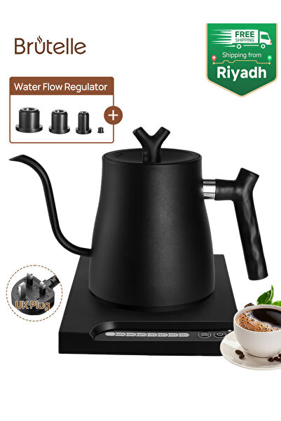 Brutelle V60 Electric Gooseneck Coffee Kettle 1L with Adjustable Spout Flow R...