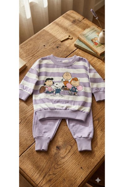 Nimini Kids Colorful Lilac Printed Baby Girl Set