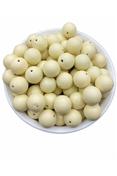 Hedef Bijuteri 16mm Matte Cream Color Beads, Bag of Hobby Jewelry Making Bead...