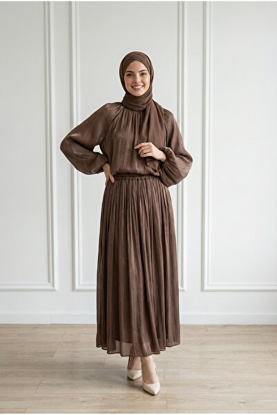 BENAHOLL طقم باري بالون كول جانجان مع تنورة - GE794 بني