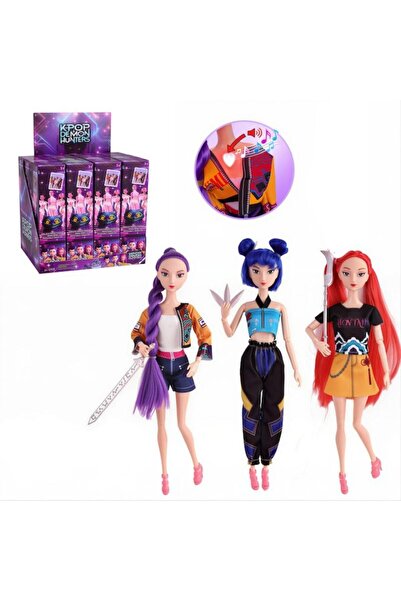 K-POP Set de 3 figurine Vânătorii de demoni, 5 ani+, accesorii, piese muzicale.