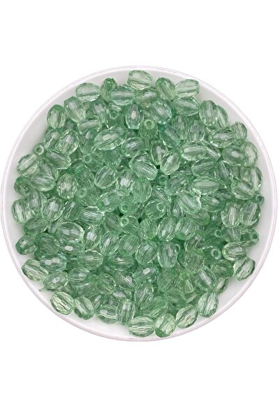 Hedef Bijuteri 25 gr Culoare verde 10x8mm Butoi acrilic, mărgele model migdal...