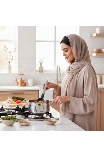 B&D Professional Nylon Serving Spoon, Black Handle with Grey Shaft