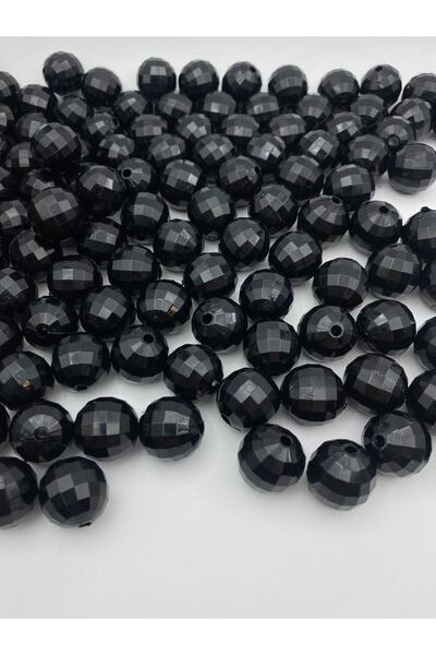 Hedef Bijuteri Mărgele acrilice model World de culoare neagră de 20 mm, bijut...