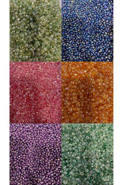 Hedef Bijuteri 6 Renk 25’er gram Basık 6mm Janjanlı Akrilik Boncuk Takı Yapım...