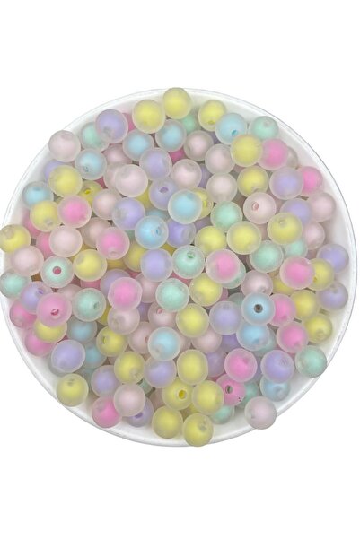 Hedef Bijuteri 25Gr 10mm mărgele rotunde de culori mixte, matuite și gheuite,...