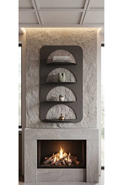 METAL DUVAR RAFI ARC SERİSİ- 100x50, MİNİMALİST TASARIM, EV&OFİS İÇİN
