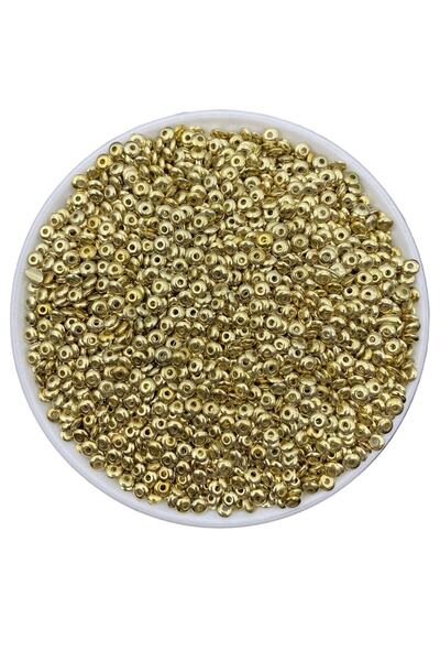 Hedef Bijuteri 10gr 4mm Rondela, mărgele CCB de culoare aurie/galben auriu mo...