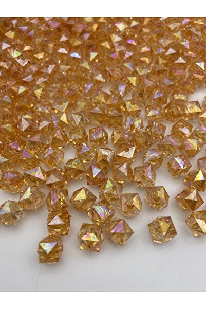 Hedef Bijuteri 100gr 10mm Cub portocaliu Janjan, Mărgele acrilice model cubic...