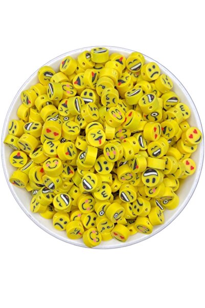 Hedef Bijuteri 25 قطعة من الطين البوليمر المختلط بأشكال الإيموجي، خرز بوجوه ص...