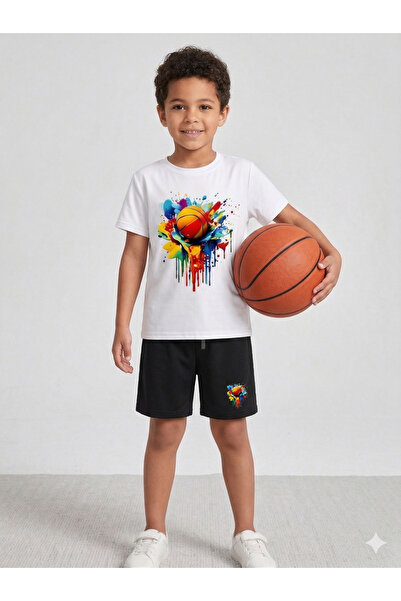 Cevval Σετ παιδικό μπλουζάκι και σορτς τσέπης