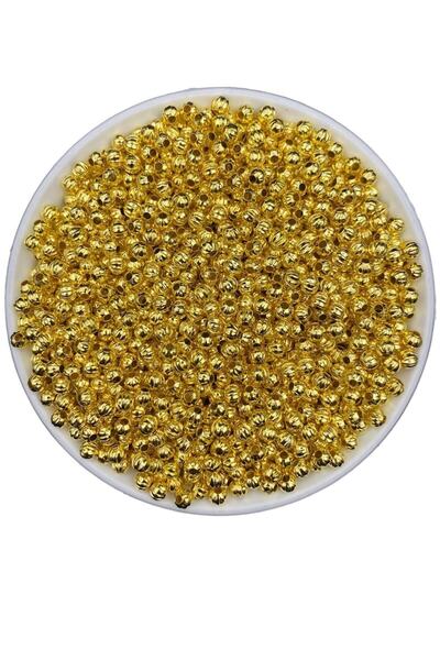 Hedef Bijuteri Mărgele din metal auriu/aur galben, cu dungi, de 5 mm, mărgele...