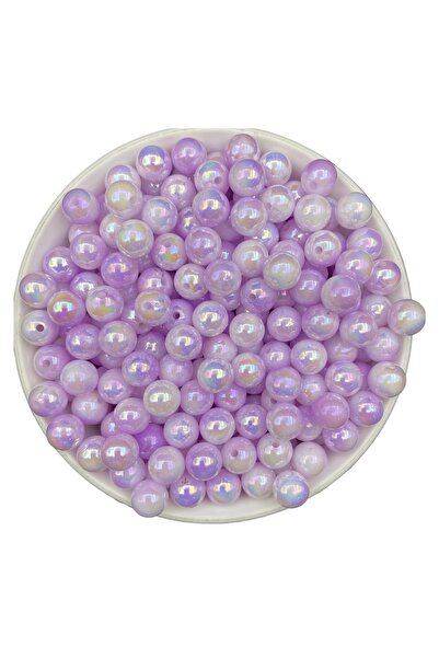 Hedef Bijuteri 100gr 10mm Liliac / Mov Mărgele de perle pastelate Ebruli Pear...