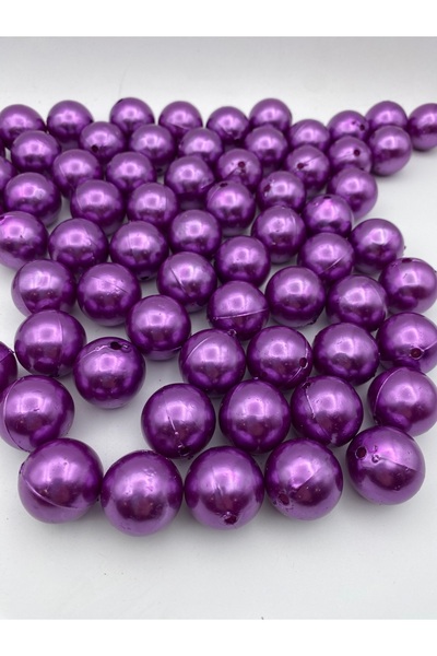 Hedef Bijuteri Mărgele de perle din plastic de culoare violet de 24 mm, mărge...