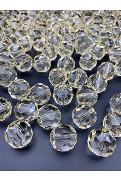 Hedef Bijuteri 100gr 18mm Mărgele acrilice model fagure de culoare crem, biju...