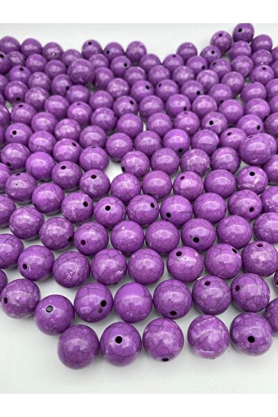 Hedef Bijuteri 100gr 16mm Mărgele acrilice de culoare violet / liliac închis ...