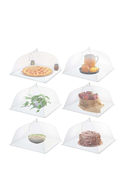 Arabest 6-Pack 17x17 Pop Up Mesh Food Cover Tent Umbrella, Foldable for Outdo...