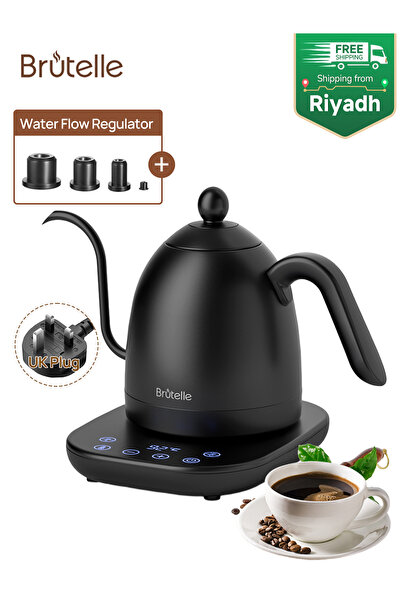 Brutelle Electric Gooseneck V60 Kettle 800ML 1200W with Adjustable Water Flow...