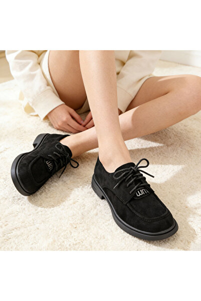 Tmall Pantofi casual de dama,Din piele ecologica intoarsa,P1276,Negru