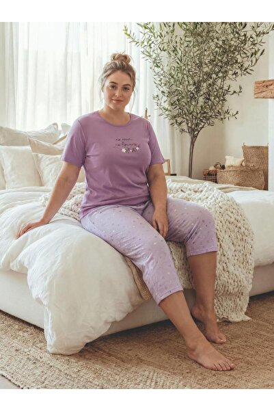 MEBA Γυναικείο Σετ Πιτζάμες Μεγάλου Μεγέθους από Βαμβακερό Βαμβάκι Πολυεστέρα...