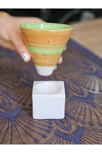 MeGgDecor 1 adet japon tarzı Retro seramik kahve fincanı altlığı ile beraber