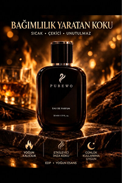 Pubewo Amoris 50 ml EDP | Sıcak & Maskülen Amberli Erkek Parfüm – Yoğun Kalıc...