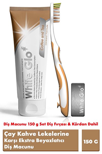 White Glo Çay Kahve Lekelerine Karşı Ekstra Beyazlatıcı Diş Macunu 150 g Set ...