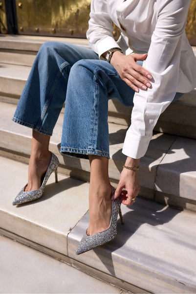 carweza Dia Silver Heeled Shoes