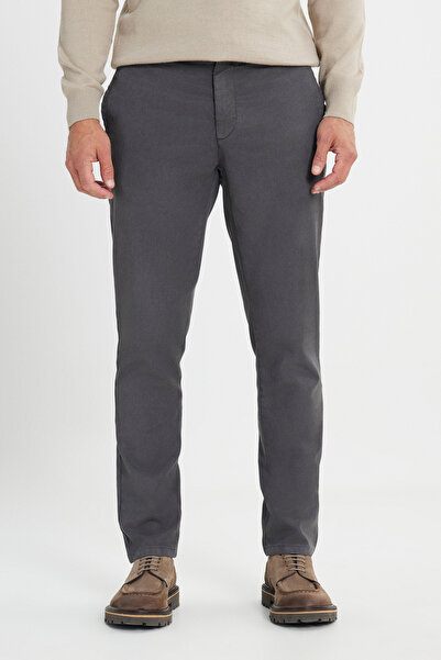 ALTINYILDIZ CLASSICS Erkek Antrasit Pamuklu Slim Fit Dar Kesim Diagonal Desen...