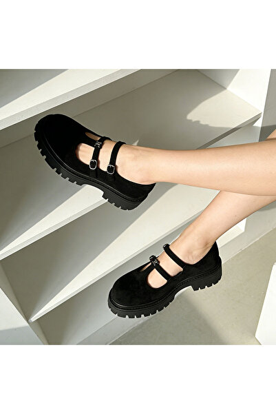 Tmall Pantofi casual de dama,Din piele ecologica intoarsa,P1271,Negru