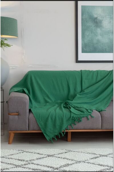 Koza Mix towel Κάλυμμα καναπέ με σχέδιο πράσινο ψαροκόκκαλο - 180*210