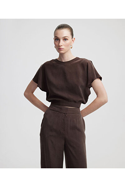 İpekyol Bel vurgulu cupro bluz