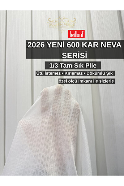 Brillant 1/3 Σφιχτή πλισέ κουρτίνα από τούλι Kryos με Μόλυβδο φούστας