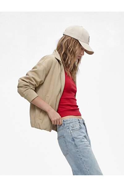 Koton Regular Fit Long Sleeve Classic Collar Cropped Jacket