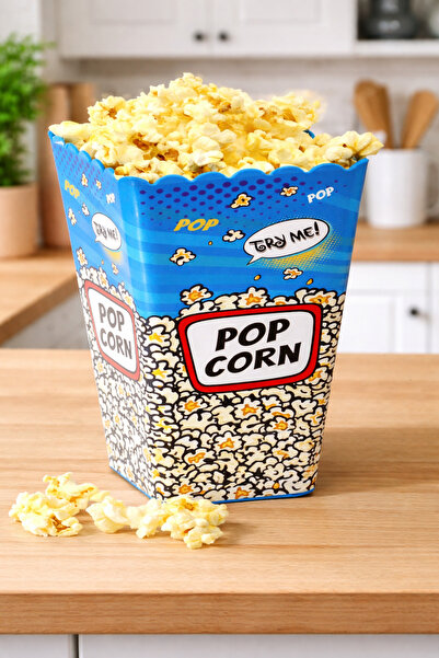 Charlotte Candle Movie Day Xl Mavi Popcorn Patlamış Mısır Kovası - Çerezlik A...