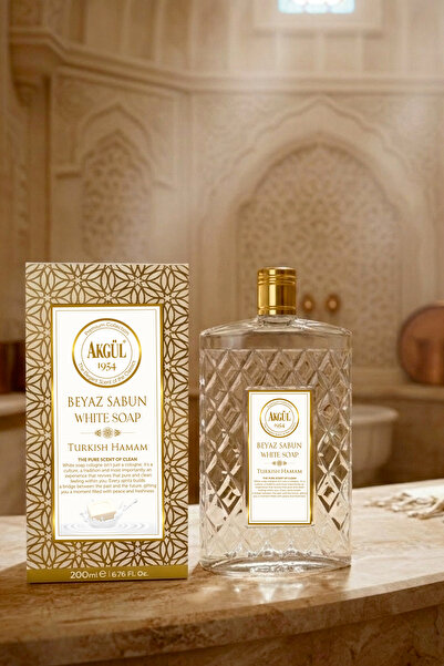 Akgül Beyaz Sabun Kolonyası Premium Serisi Cam 200 ml