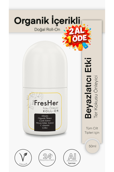 The fresher Ter Kokusu Önleyici ,beyazlatıcı & Leke Bırakmayan Doğal Roll-on ...