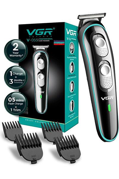 Generic VGR Professional Electric Hair Clippers Kit, Rechargeable with 4 Guid...