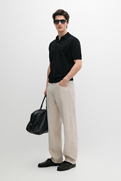 Massimo Dutti Pamuklu triko polo yaka kazak