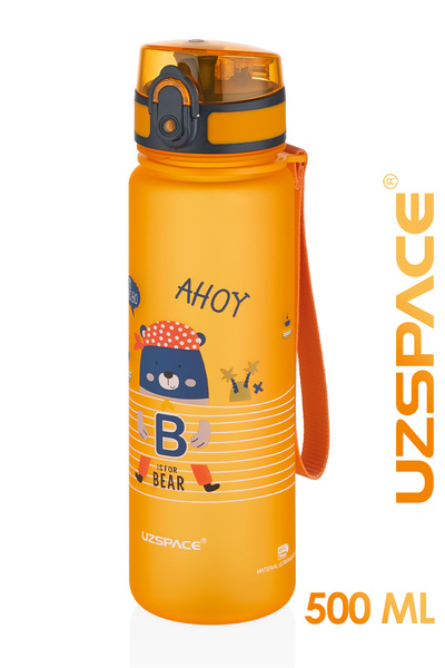 Uzspace زجاجة مياه للأطفال بسعة 500 مل من التريتان خالية من مادة BPA للمدرسة