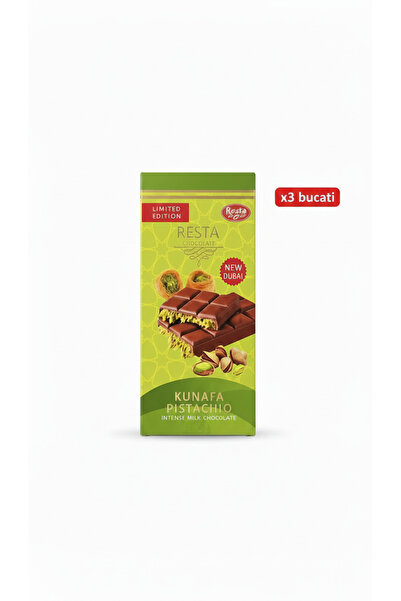 Resta Ciocolata Dubai cu fistic si kataif Pop 135 gr X3 Bucati