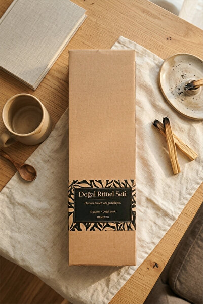 memyap Spirit Ritüeli Hediye Seti - Palo Santo, Dhoop & Konik Tütsü, Tütsülük, Cam Şişe kibrit, Bez Kese